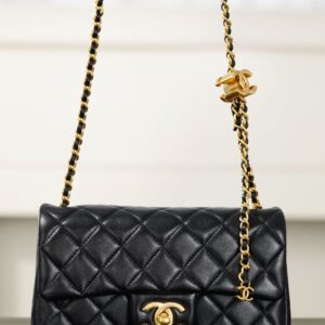 샤넬 (팬더) 25B 더블 C 체인 CF 미니 블랙 양가죽