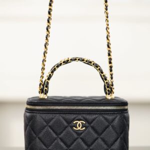 샤넬 (팬더) 25B VANITY 시리즈 화장盒 블랙 골드