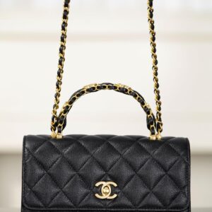 샤넬 (팬더) 25B 더블 C 핸들 풍琴백 블랙