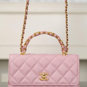 샤넬 (팬더) 25B 더블 C 핸들 풍琴백 핑크