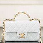 샤넬 (팬더) 25B 더블 C 핸들 CF 미니 화이트 골드