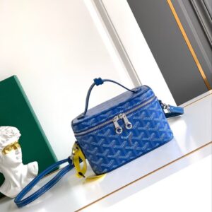 고야드 (리미티드) 뮤즈 미니 화장품 박스 백 Mini 고야딘 캔버스 리미티드 에디션 하늘색 8067