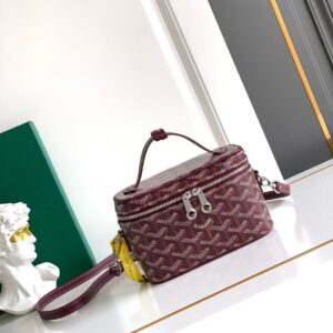 고야드 (리미티드) 뮤즈 미니 화장품 박스 백 Mini 고야딘 캔버스 리미티드 에디션 와인 8067