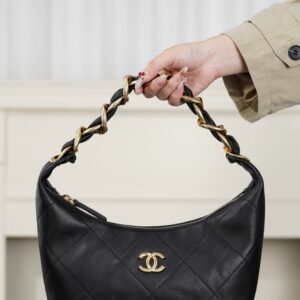 샤넬 (팬더) 호보백 대형 블랙