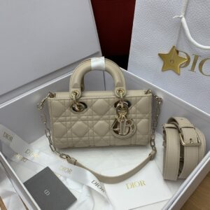 디올 (OC) 레디 디올 미니 토트백 Mini 가죽 퀼팅 아이보리 0636