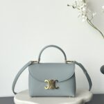 셀린느 (블랙프라임) 미니 니노 백 핸드백 미니 레더 골드 하드웨어 블루 118112