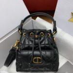 디올 (OC) 카로 미니 물통백 미니백 Mini 레더 퀼팅 블랙 3371