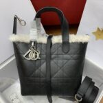 디올 (OC) 투주르스 미니 미니백 Mini 양가죽 크랙 패턴 그레이 블랙 2835