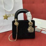 디올 (OC) 레디 디올 미니 토트백 Mini 가죽 자수 블랙 0505