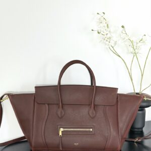 셀린느 (블랙프라임) 웃는 얼굴 백 토트백 양가죽 블랙프라임 브라운 1580