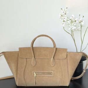 셀린느 (블랙프라임) 웃는 얼굴 백 스웨이드 베이지 PH 토트백 스웨이드 웃는 얼굴 베이지