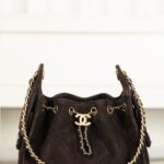 샤넬 (팬더) 25백 미니 스웨이드 브라운