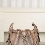 샤넬 (팬더) 25백 미니 캐비어 가죽 로즈 골드