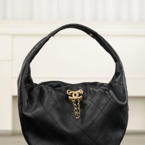 샤넬 (팬더) 호보 미니 블랙 골드