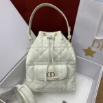 디올 (OC) 디올 새들백 Saddle Bag Calfskin Leather 퀼팅 화이트 3372