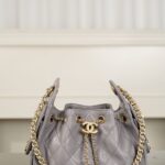 샤넬 (팬더) 25백 미니 캐비어 그레이 골드