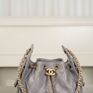 샤넬 (팬더) 25백 미니 캐비어 그레이 골드