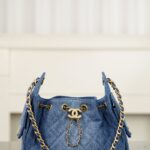 샤넬 (팬더) 25백 미니 청색 데님 백