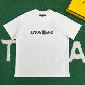 펜디 [ 잔디집 ] x FRGMT 라운드 반팔 티셔츠 화이트