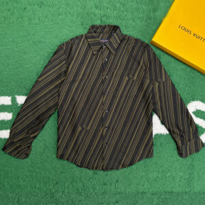 루이비통 [잔디집] 23FW LV 긴팔 셔츠 코튼 자가드 로고