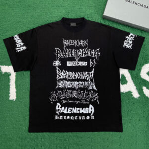 발렌시아가 [ 잔디집 ] 24SS 오버핏 반팔 그래픽 멀티 프린트 로고 “4COLOR”