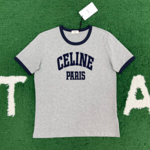 셀린느 [ 잔디집 ] 24SS 파리 70’S 로고 프린팅 반팔 티셔츠 “2COLOR”