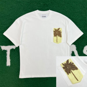 디올 [ 잔디집 ]  반팔 티셔츠 핸드라이팅 플라워 프린팅 “2COLOR”