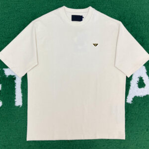 프라다 [ 잔디집 ] 트라이앵글 로고 반팔 티셔츠 아이보리