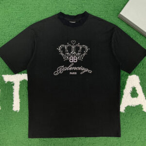 발렌시아가 [ 잔디집 ] BB 모텔 미디엄 핏 반팔 티셔츠 블랙