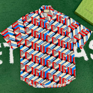 구찌 [ 잔디집 ]  3D 프린트 멀티컬러 픽셀 반팔 셔츠