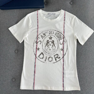 디올 [TJ공장] 유니온 코튼 린넨 저지 프린트 반팔 티셔츠