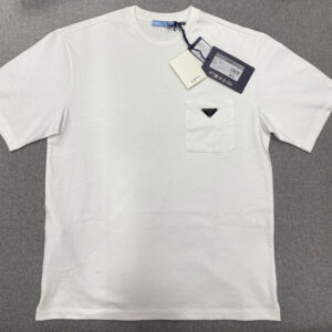 프라다 【TJ공장】 트라이앵글 포켓 반팔 티셔츠 화이트 （터보）