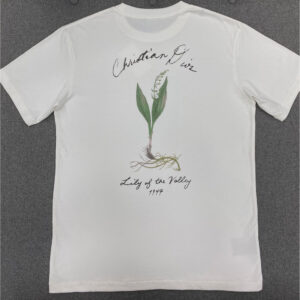 디올 [TJ공장] 핸드라이팅 반팔 티셔츠 은방울꽃 캐주얼 핏