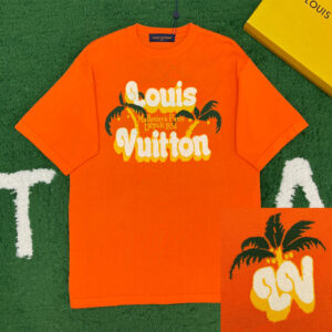 루이비통 [ 잔디집 ] 팜트리 인따르시아 그래픽 크루넥 쇼트 슬리브 반팔 니트 티셔츠