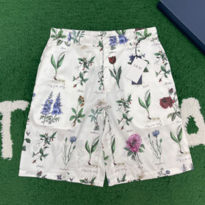 디올 [ 잔디집 ] 버뮤다 팬츠 하바리움 일러스트