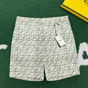 펜디 [ 잔디집 ] FF 그린 린넨 쇼트 팬츠