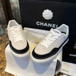 샤넬 【TJ공장】 23B CC로고 벨벳 스웨이드 스니커즈 （터보）