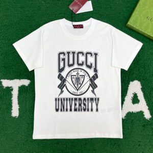 구찌 [ 잔디집 ] 24FW 유니버시티 프린팅 코튼 저지 티셔츠 “2COLOR”