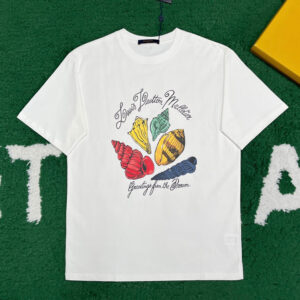 루이비통 [ 잔디집 ] 시쉘 빈티지 프린티드 코튼 반팔 티셔츠 화이트