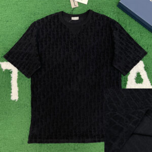 디올 [ 잔디집 ]  오블리크 톤온톤 자카드 테리 개주얼 핏 반팔 티셔츠”3COLOR”