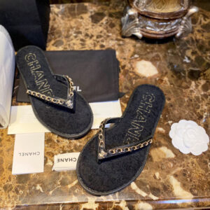 샤넬 【TJ공장】 CC로고 체인 플립플랍 슬리퍼（터보）