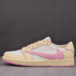 나이키 【FK공장】 IQ7604-100 x 트래비스 스캇 에어조던1 레트로 로우 OG SP 스카이 핑크