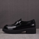 프라다 [CY공장]  초콜릿 브러쉬드 페이턴트 로퍼