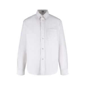 로에베 【잔디집2】 아나그램 코튼 포플린 셔츠（세븐）