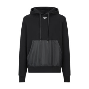 프라다 [잔디집2] 트라이앵글 로고 후디 플리스 코튼