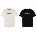 몽클레어 【잔디집2】 블러 로고 코튼 반팔 티셔츠（세븐）