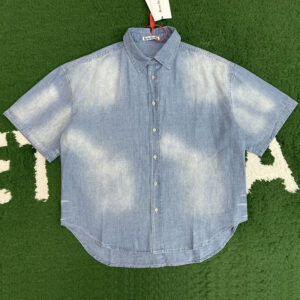 아크네 【잔디집】 로고 스탬프 버튼업 셔츠（레어）