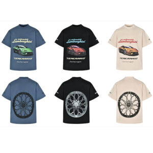 발렌시아가 【잔디집2】 x 오토모빌리 람보르기니 (세븐) 반팔 티셔츠