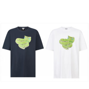 로에베 【잔디집2】 스네이크 프린트 반팔 티셔츠（세븐）