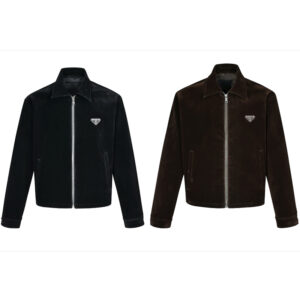 프라다 【잔디집2】 코튼 벨벳 블루종 자켓（세븐）